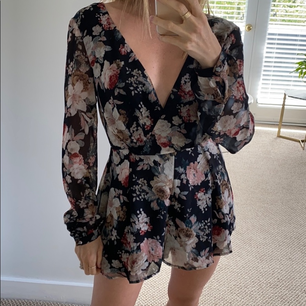 Glamorous floral romper